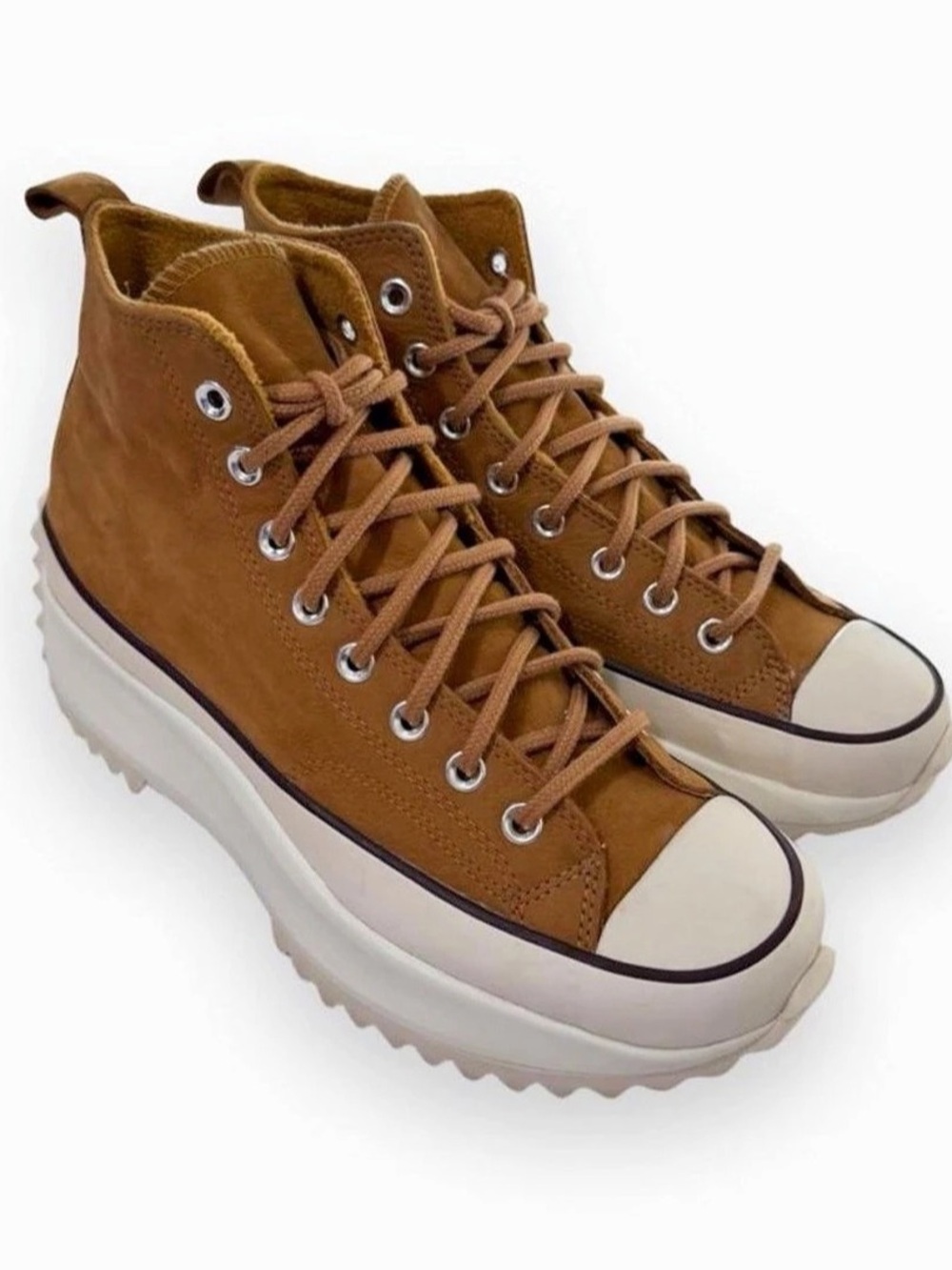 Converse Chuck Taylor All Star High Top Sneakers in tan & brown.